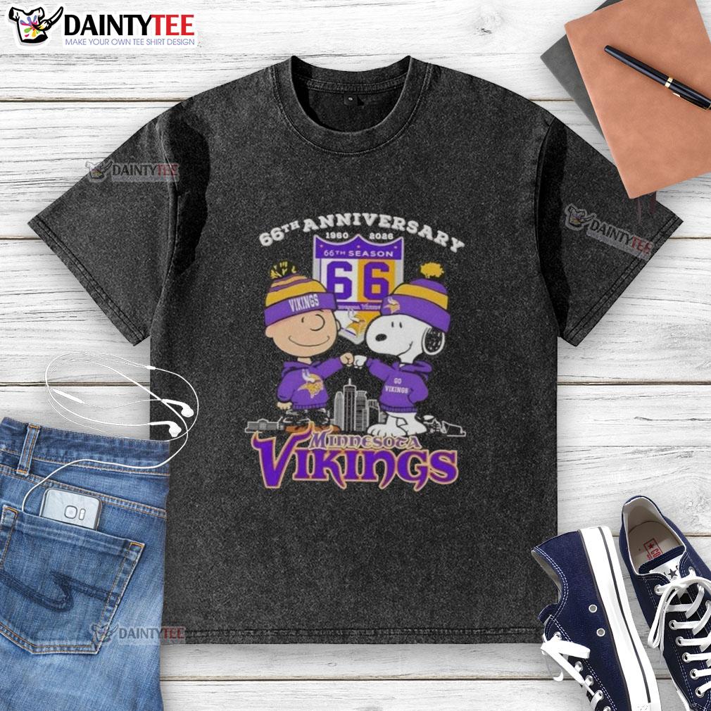 good-charlie-brown-x-snoopy-66th-anniversary-1960-2026-minnesota-vikings-skyline-washed-t-shirt Good Charlie Brown X Snoopy 66th Anniversary T-shirt featuring Minnesota Vikings skyline, perfect for fans.