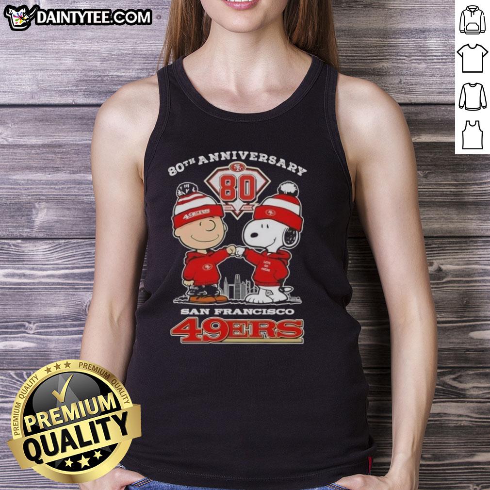 good-charlie-brown-x-snoopy-80th-anniversary-1946-2026-san-francisco-49ers-skyline-tank-top Good Charlie Brown X Snoopy 80th Anniversary tank top featuring San Francisco 49ers skyline design, perfect for fans.