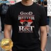 Chicago Bears Football T-Shirt featuring triangle logo, city skyline, and 'Good Better Best' design.