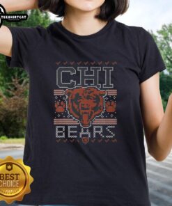 Good Chicago Bears Holiday Ladies Tee featuring festive graphics and comfortable fit, perfect for game day celebrations.