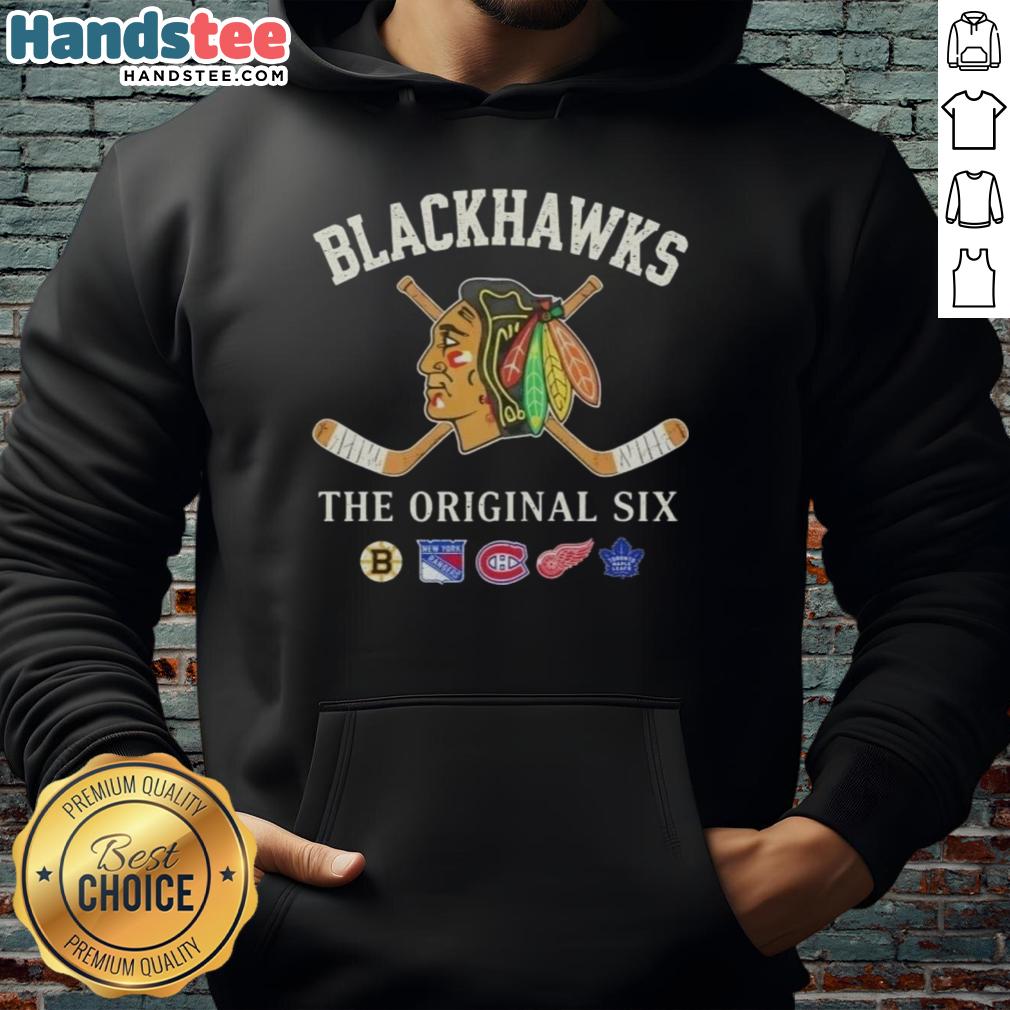 good-chicago-blackhawks-the-original-six-combined-hoodie Good Chicago Blackhawks The Original Six combined hoodie featuring team colors and logo, perfect for fans and collectors.