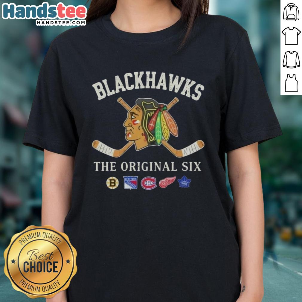 good-chicago-blackhawks-the-original-six-combined-ladies-tee Good Chicago Blackhawks The Original Six Combined Ladies Tee showcasing team spirit and stylish design for female fans.