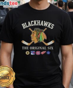Good Chicago Blackhawks The Original Six Combined T-Shirt featuring team logo and vibrant design for hockey fans.