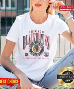 Vintage Chicago Blackhawks Ladies Tee featuring a stylish design perfect for hockey fans and casual wear.