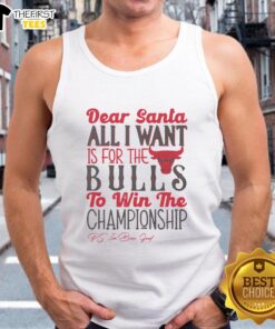 Good Chicago Bulls All I Want for Christmas tank top featuring festive design and team logo, perfect for holiday wear.