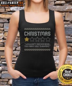 Good Christmas Review Tank Top featuring festive graphics and a comfortable fit, perfect for holiday celebrations.