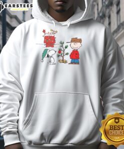 Alt Text: Good Classic Christmas A Very Charlie Brown Tree Hoodie featuring a whimsical tree design for festive holiday cheer.