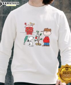 Good Classic Christmas A Very Charlie Brown Tree Sweatshirt featuring a festive design perfect for holiday celebrations.