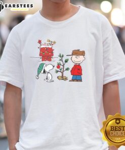 Good Classic Christmas A Very Charlie Brown Tree T-Shirt featuring a whimsical design of a Charlie Brown Christmas tree.