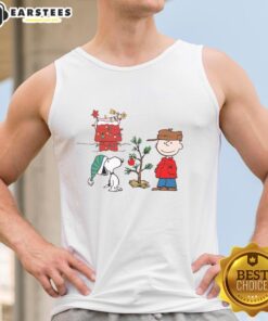 Good Classic Christmas A Very Charlie Brown Tree Tank Top featuring a festive design perfect for holiday celebrations.
