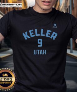 Good Clayton Keller Utah Mammoth Ice Hockey T-Shirt featuring name and number 9, perfect for fans and players alike.
