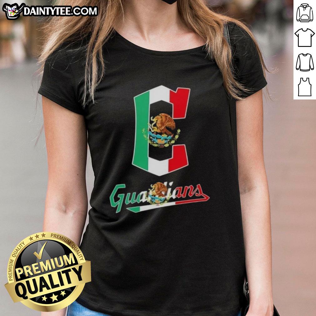 good-cleveland-guardians-baseball-x-mexican-flag-ladies-tee Good Cleveland Guardians baseball ladies tee featuring a vibrant Mexican flag design, perfect for fans and style.