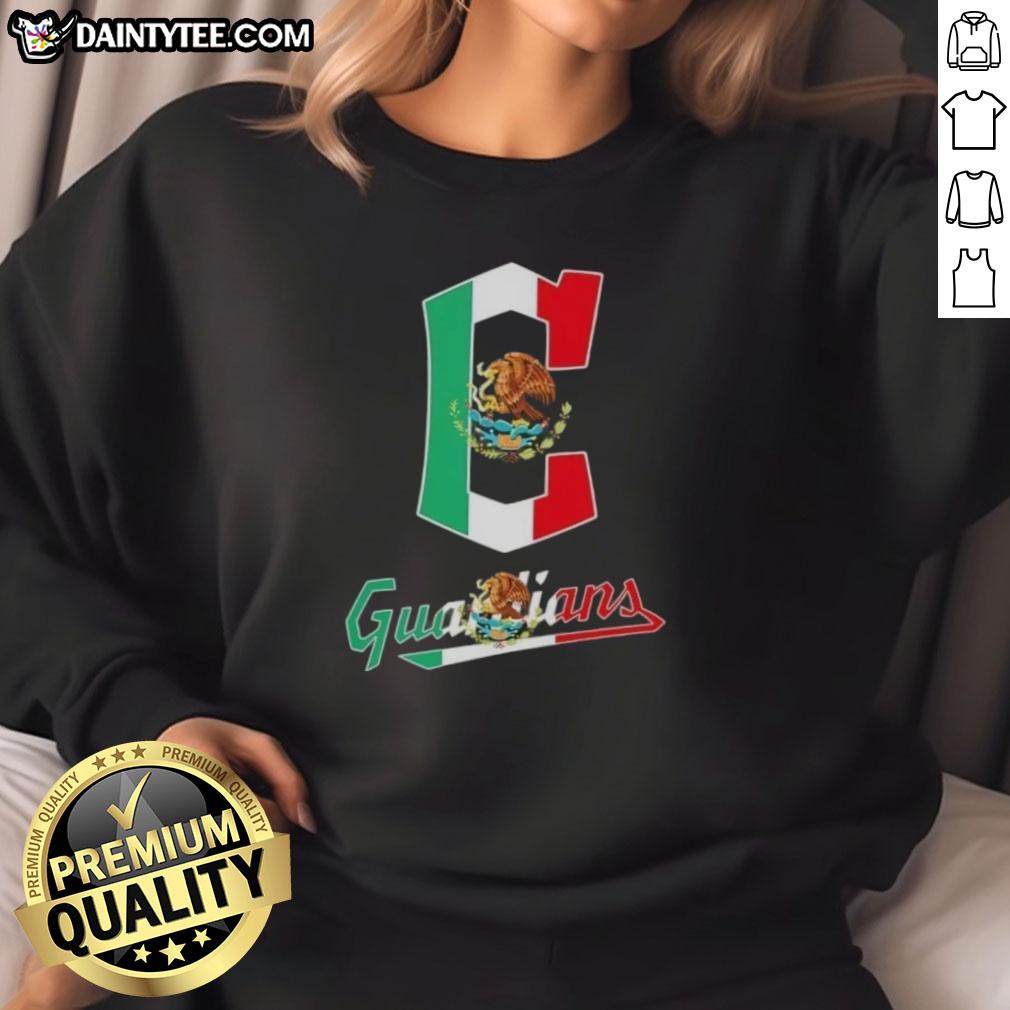 good-cleveland-guardians-baseball-x-mexican-flag-sweatshirt Good Cleveland Guardians baseball sweatshirt featuring the Mexican flag design, perfect for fans and stylish comfort.