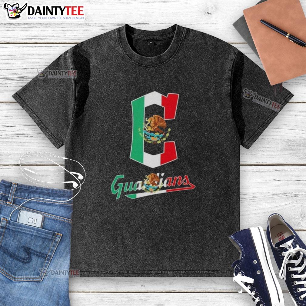 good-cleveland-guardians-baseball-x-mexican-flag-washed-t-shirt Good Cleveland Guardians baseball t-shirt featuring a Mexican flag design, perfect for fans celebrating diversity.
