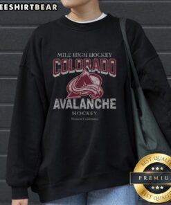 Good Colorado Avalanche Head-On Sweatshirt featuring vibrant team colors and logo, perfect for fans and winter wear.