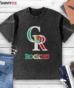 Good Colorado Rockies baseball t-shirt featuring a Mexican flag design, perfect for fans and casual wear.
