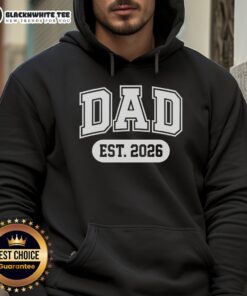 Good Dad Est 2026 Hoodie featuring a stylish design perfect for proud fathers celebrating fatherhood.