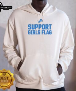 Good Detroit Lions Support Girls Flag Hoodie in vibrant colors, perfect for young fans showing team spirit and style.