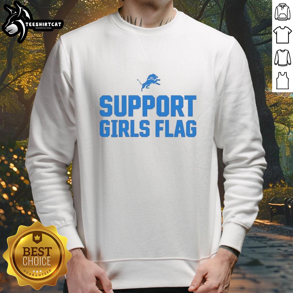 good-detroit-lions-support-girls-flag-sweatshirt Girls' Detroit Lions support sweatshirt featuring bold graphics, perfect for young fans showing team spirit.