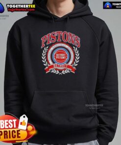 Good Detroit Pistons National Basketball Association crest hoodie featuring team logo and vibrant colors for fans.