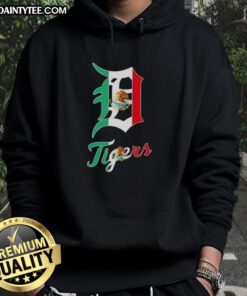 Good Detroit Tigers baseball hoodie featuring a vibrant Mexican flag design, perfect for fans and casual wear.