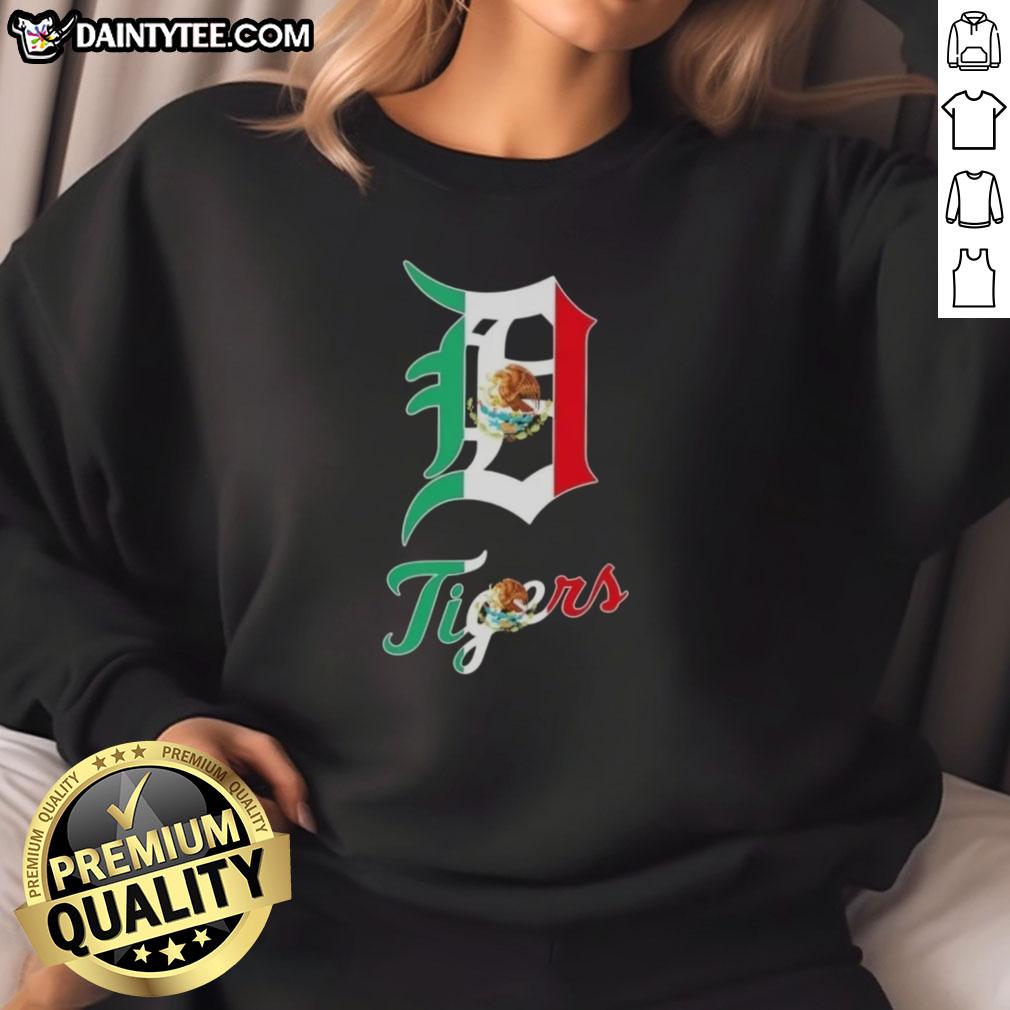 good-detroit-tigers-baseball-x-mexican-flag-sweatshirt Good Detroit Tigers baseball sweatshirt featuring a vibrant Mexican flag design, perfect for fans and fashion lovers.
