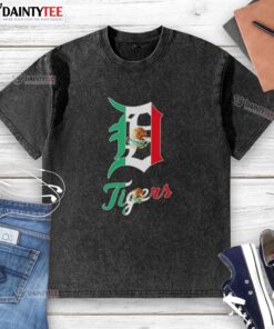 Good Detroit Tigers baseball t-shirt featuring a vibrant Mexican flag design, perfect for fans and collectors.