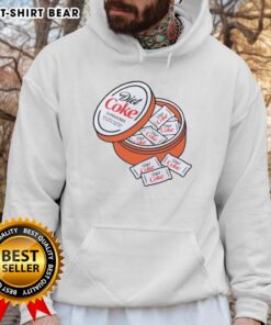 Stylish hoodie featuring 'Good Diet Coke Zyn Pouches' graphic, perfect for fans of unique beverage-inspired apparel.