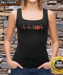 Good Fans Heartbeat Love Cincinnati Bengals Football Tank Top featuring a stylish design for passionate Bengals supporters.