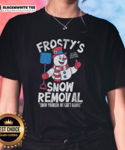 Good Frostys Snow Removal Ladies Tee featuring a stylish winter graphic, perfect for snow enthusiasts and cozy fashion.