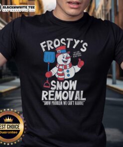 Good Frostys Snow Removal T-Shirt featuring a snow-themed design, perfect for winter enthusiasts and snow removal workers.
