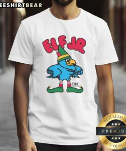 Good Ft Wright Drama Elf Jr T-Shirt featuring vibrant design for the holiday musical, perfect for fans and performers.