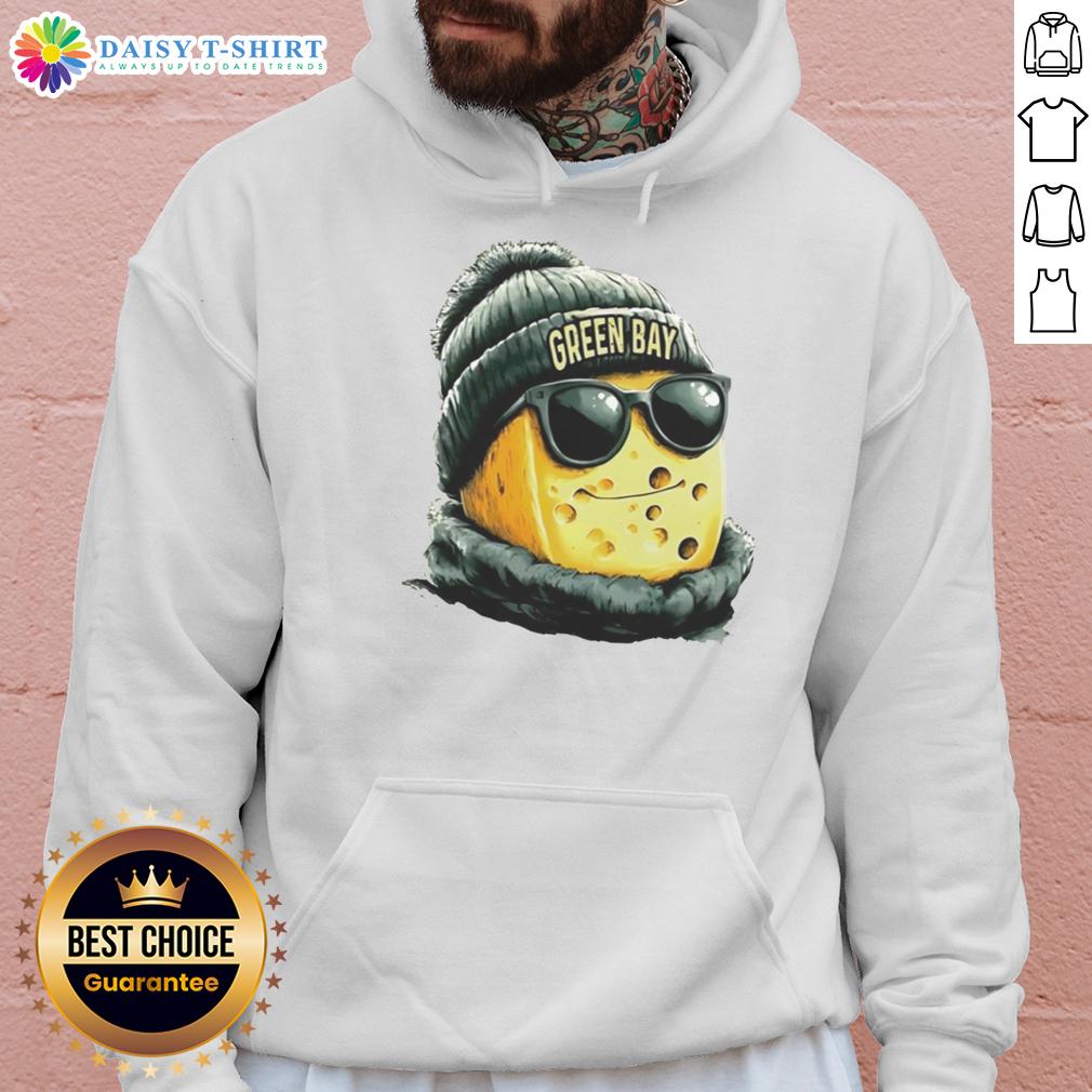 Good Green Bay Packers Mascot Wearing A Beanie And Sunglasses Hoodie Alt Text: Good Green Bay Packers mascot in a beanie and sunglasses wearing a hoodie, showcasing team spirit and style.