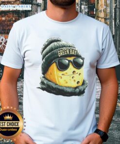 Good Green Bay Packers mascot in a beanie and sunglasses, showcasing team spirit on a stylish t-shirt.