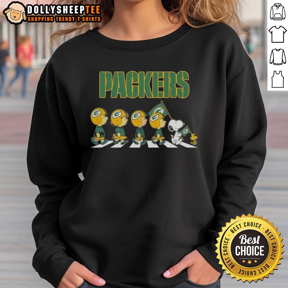 Good Green Bay Packers X Peanuts Snoopy And Friends Abbey Road Sweatshirt Good Green Bay Packers X Peanuts Snoopy and Friends Abbey Road sweatshirt featuring iconic characters in a football theme.