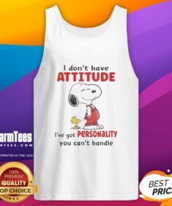 Alt Text: Good Grinch tank top featuring the quote 'I dont have attitude, Ive got personality you cant handle.'