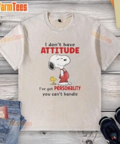 Good Grinch I Don't Have Attitude, I've Got Personality You Can't Handle washed t-shirt design featuring a playful Grinch graphic.