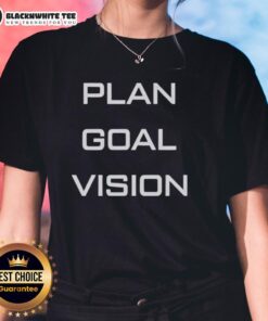 Good Harry Levin Goal Plan Vision Ladies Tee featuring a stylish design for women who love motivational apparel.