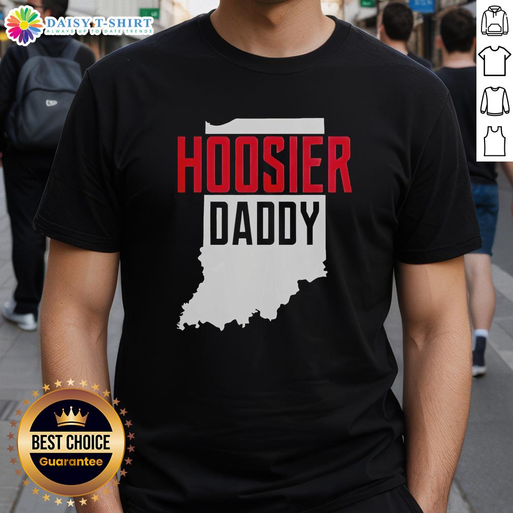 Good Hoosier Daddy Indiana State Map T Shirt Good Hoosier Daddy Indiana State Map T-Shirt featuring a vibrant Indiana map design, perfect for proud Hoosiers.