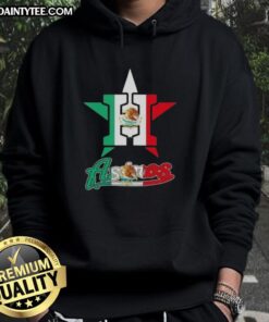 Good Houston Astros baseball hoodie featuring a vibrant Mexican flag design, perfect for fans and stylish support.