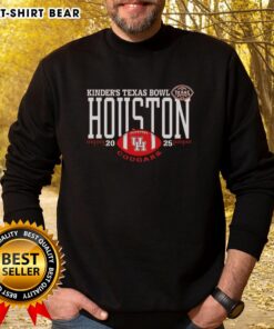Good Houston Cougars 2025 Kinders Texas Bowl logo sweatshirt featuring vibrant team colors and bold graphics.