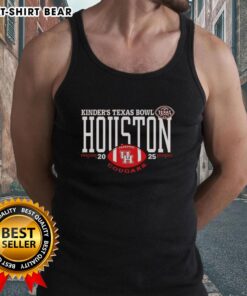 Good Houston Cougars 2025 Kinders Texas Bowl logo tank top featuring bold graphics and team colors.