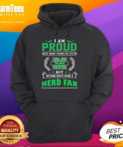 Alt Text: Proud Marshall Thundering Herd fan wearing a hoodie that celebrates school spirit and love for the team.