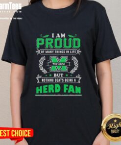 Marshall Thundering Herd fan ladies tee showcasing pride in being part of the team, perfect for game day celebrations.