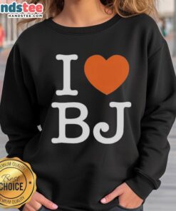 Good I Love BJ Chicago Bears Sweatshirt featuring team colors and logo, perfect for fans supporting the Bears.