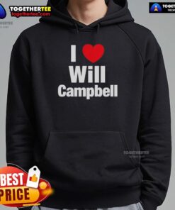 Good I Love Will Campbell New England Patriots Football Lover Hoodie in blue, perfect for fans supporting their team.