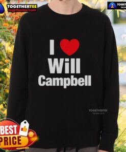 Good I Love Will Campbell New England Patriots sweatshirt for passionate football lovers, featuring team colors and logo.