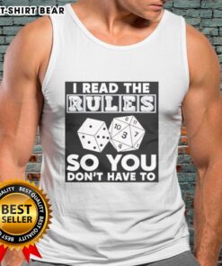 Good I Read The Rules So You Dont Have To tank top featuring a humorous slogan, perfect for casual summer wear.