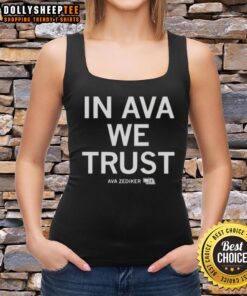 Good in Ava Zediker We Trust tank top featuring stylish design and vibrant colors, perfect for casual wear.