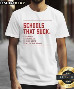 Alt Text: Good Indiana Hoosiers Schools T-Shirt featuring bold text, perfect for fans showcasing team spirit and humor.